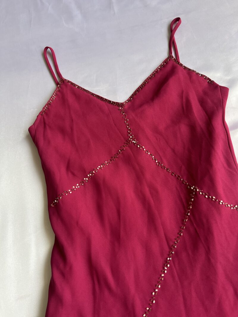 adorable long pink asymmetrical dress - Imagen 2