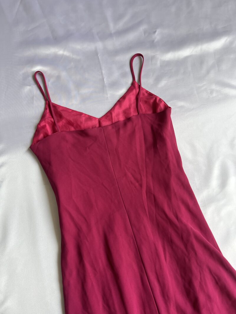 adorable long pink asymmetrical dress - Imagen 10