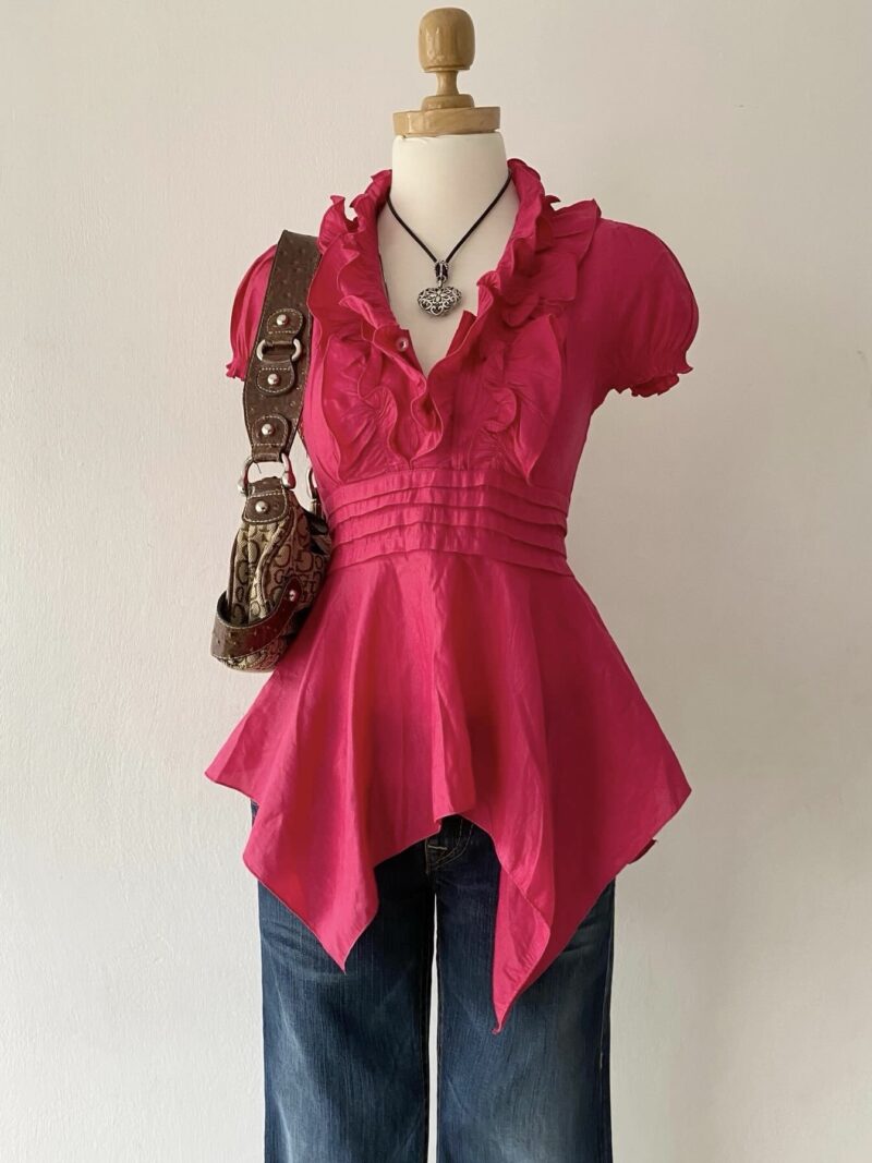 Y2k pink top