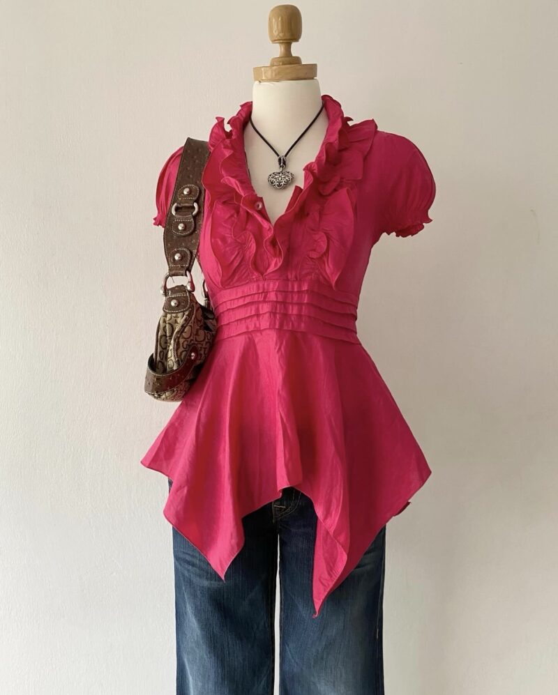 Y2k pink top