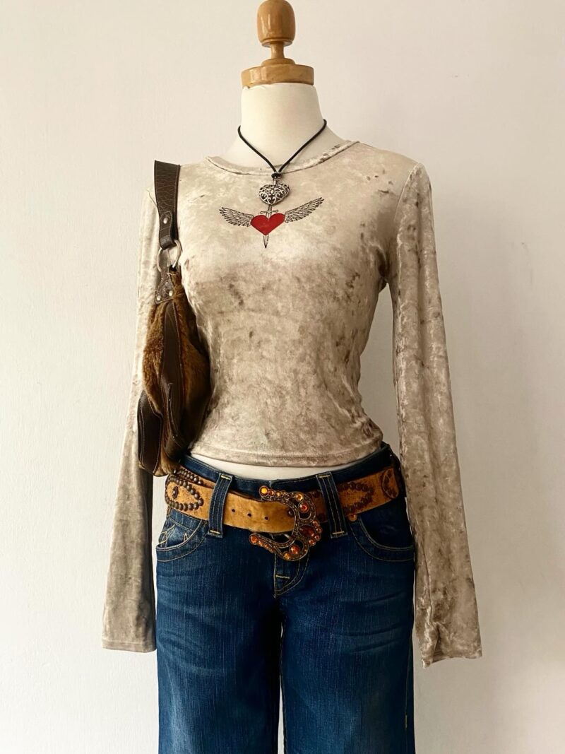 Grunge velvet top