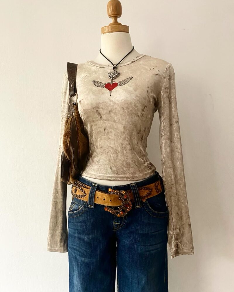 Grunge velvet top