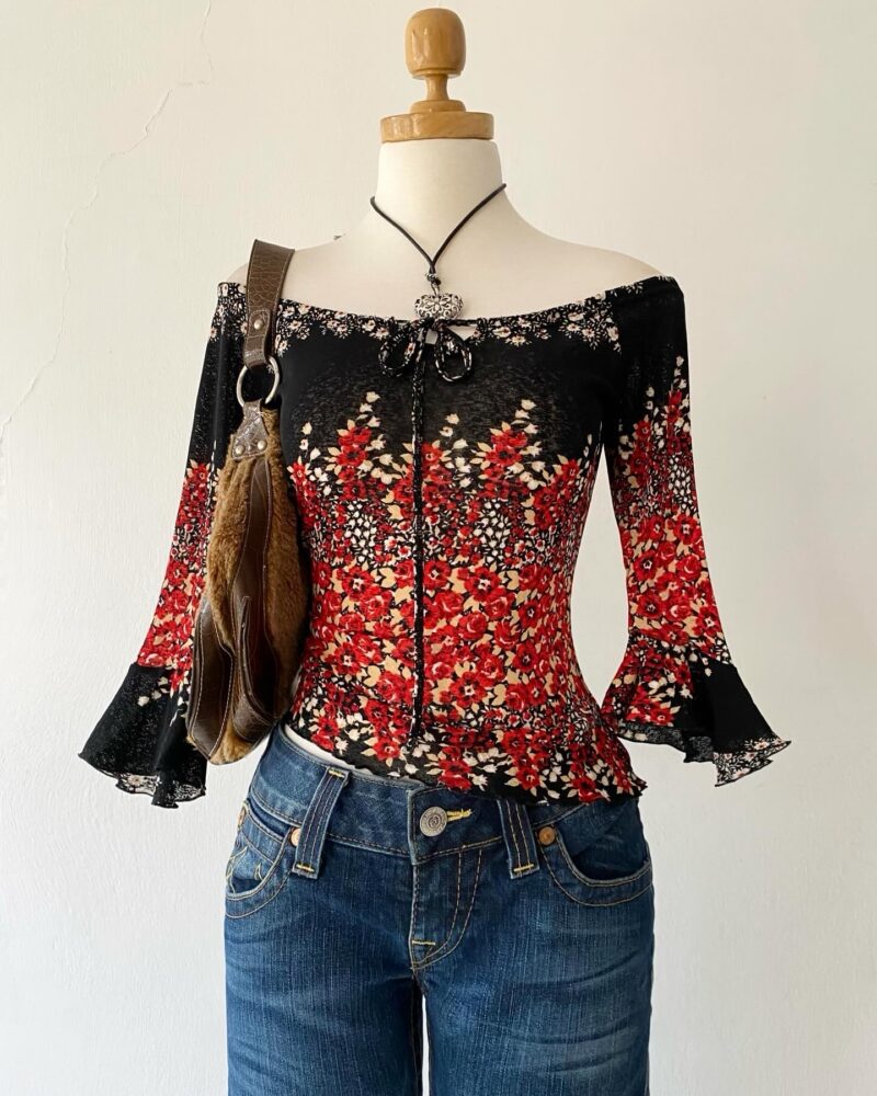 Off-shoulder boho top