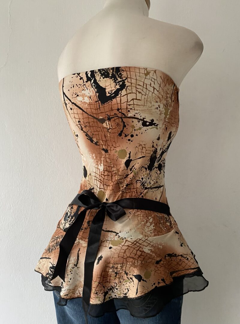 Strapless top with bow on the back - Imagen 4
