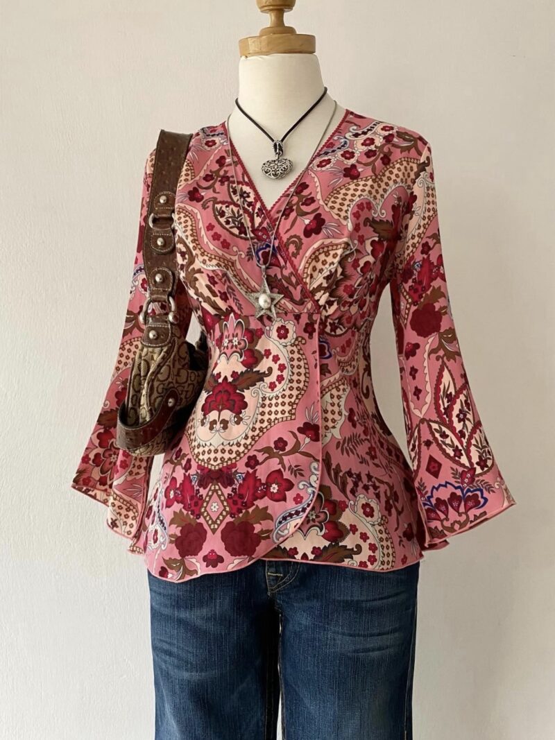 Bohemian pink top