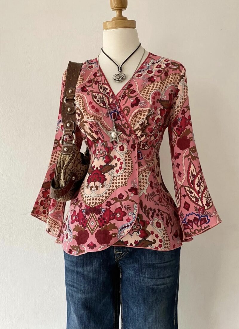 Bohemian pink top