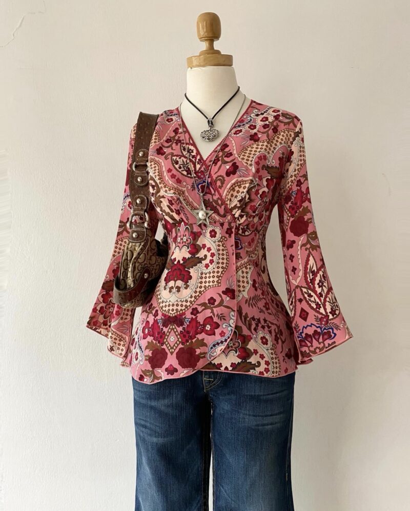 Bohemian pink top - Imagen 8