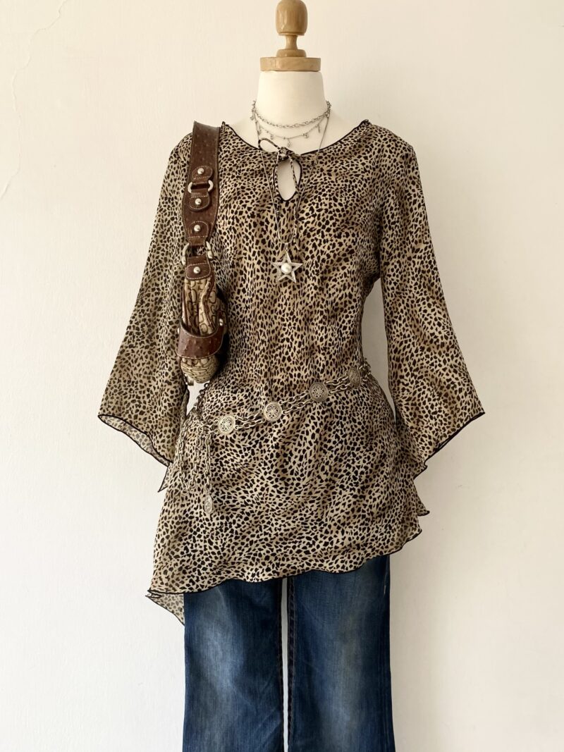 Long asymmetrical blouse