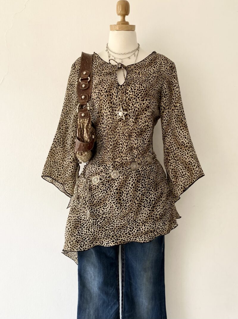 Long asymmetrical blouse