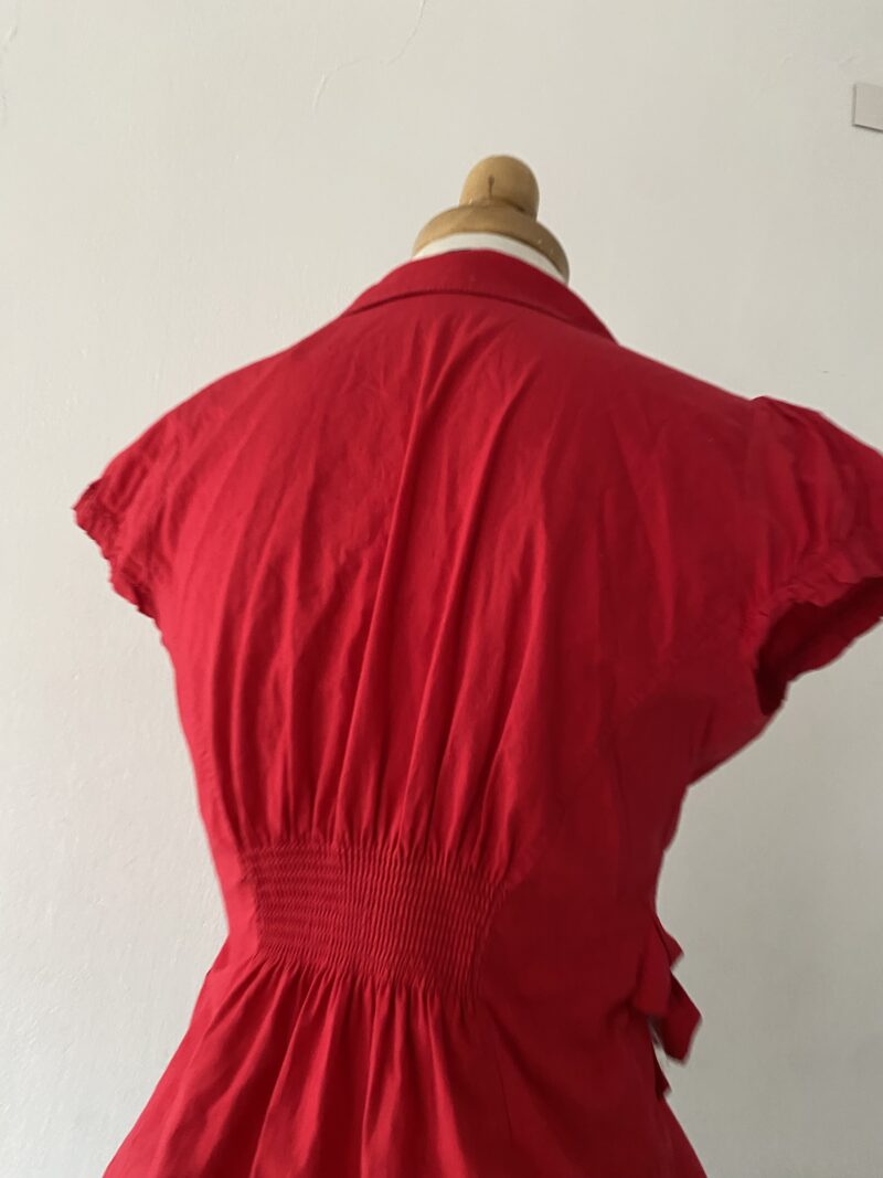 Red blouse with belt - Imagen 7