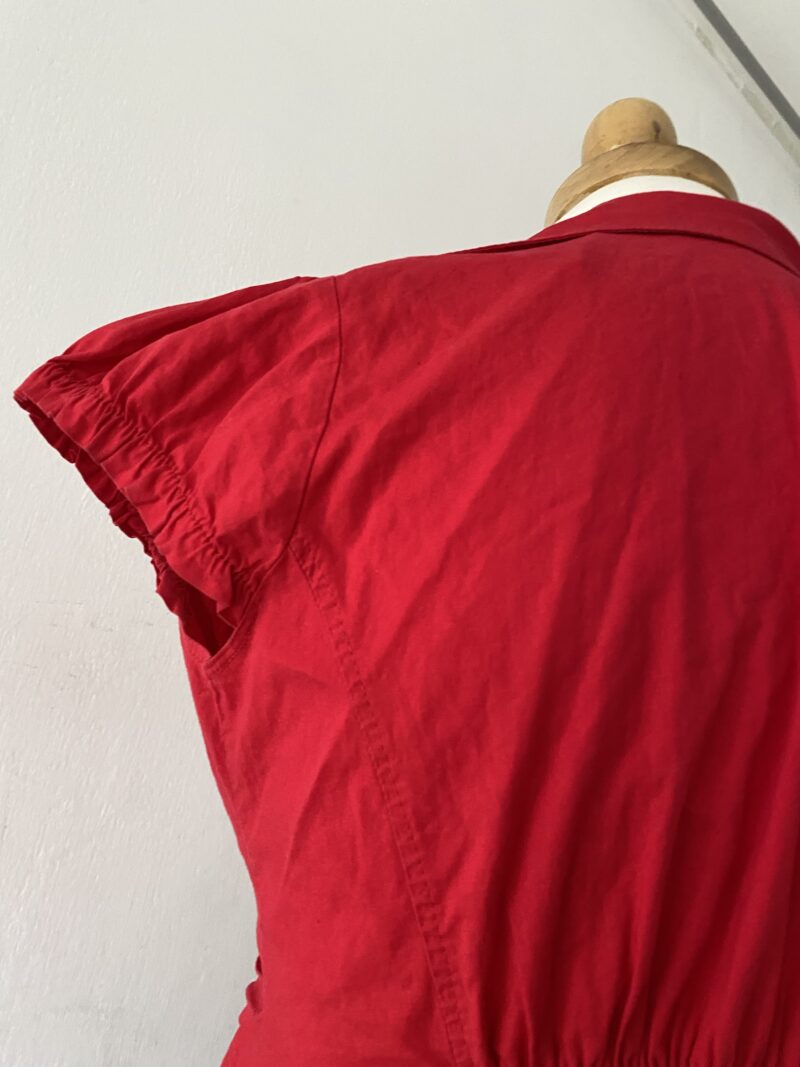 Red blouse with belt - Imagen 6